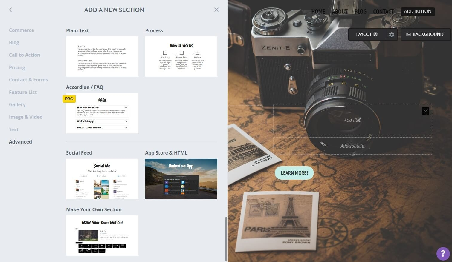strikingly上的網站編輯器 strikingly上的網站編輯器